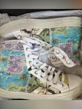 Amiri Men's Hawaiian Reconstructed High-Top Sneakers